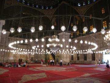 Interior of the Muhammed Ali mosque in the Citadel in Cairo
